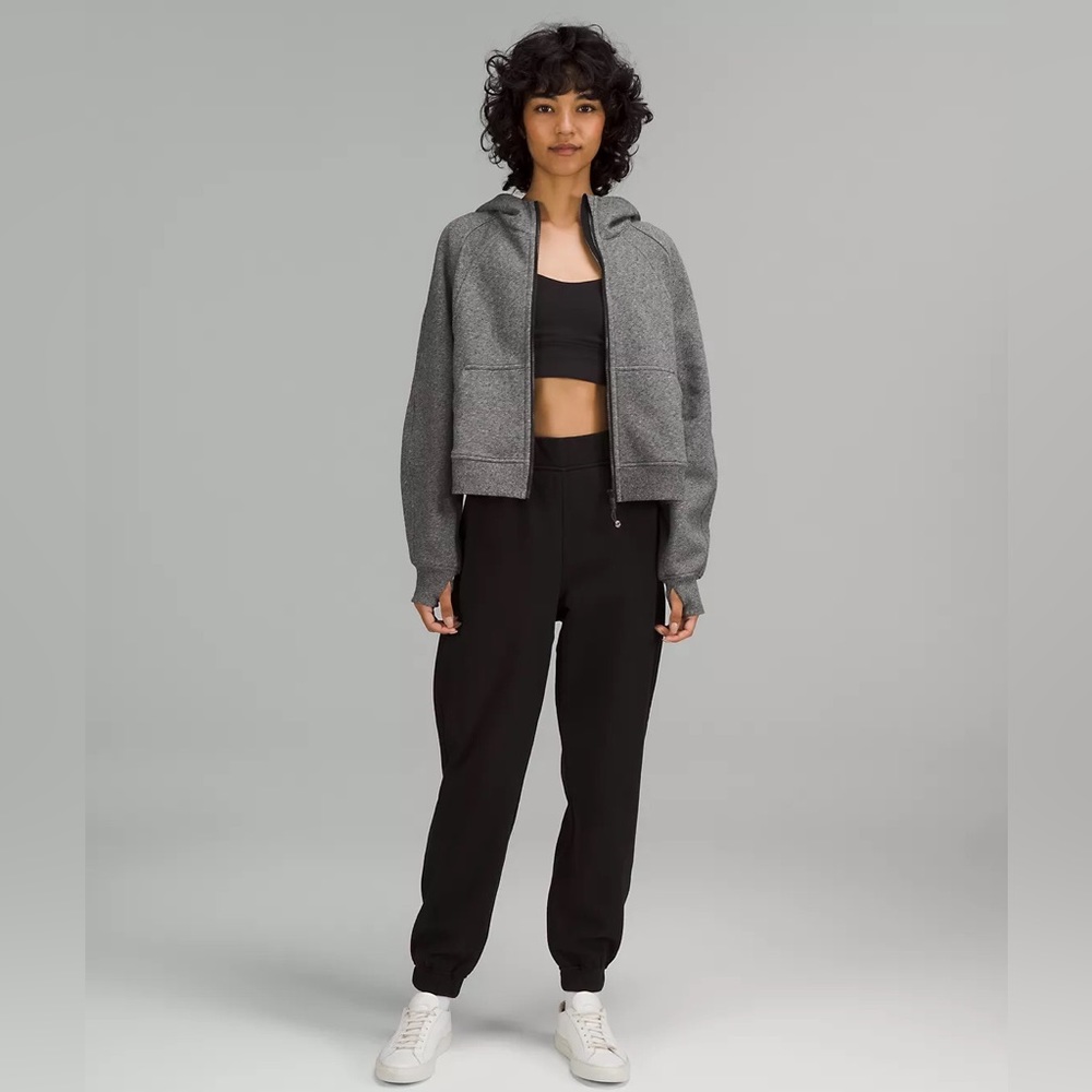 Lululemon Oversized Scuba Full Zip in Heathered Speckled Black